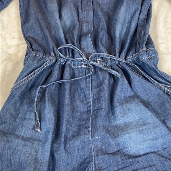 Blue Rain • Jean Shorts Romper - Picture 4 of 8
